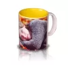 Taza interior amarillo personalizada