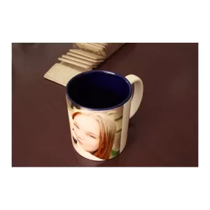 Taza interior azul personalizada