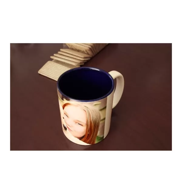 Taza interior azul personalizada