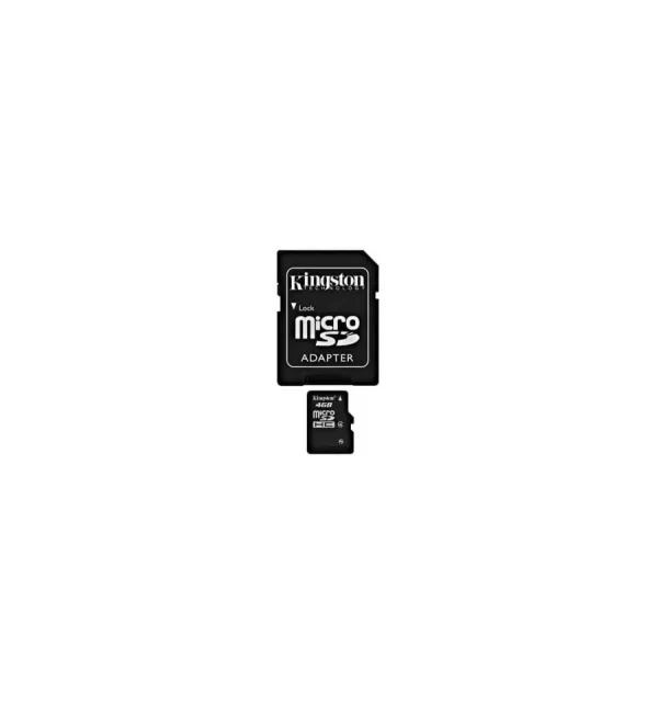 Kingston highspeed - Tarjeta de memoria microSDHC de 4 GB con adaptador SD