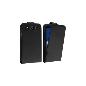 Funda Negra de Cuero para Samsung GT-i9300 / i9300 Galaxy S3 III - Flip Case Cover