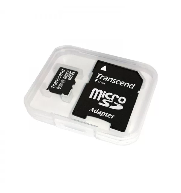 Transcend - Tarjeta de memoria Micro SDHC 8 GB con adaptador SD alta velocidad clase 6