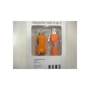 Cargador universal coche 2 en 1 usb/micro usb