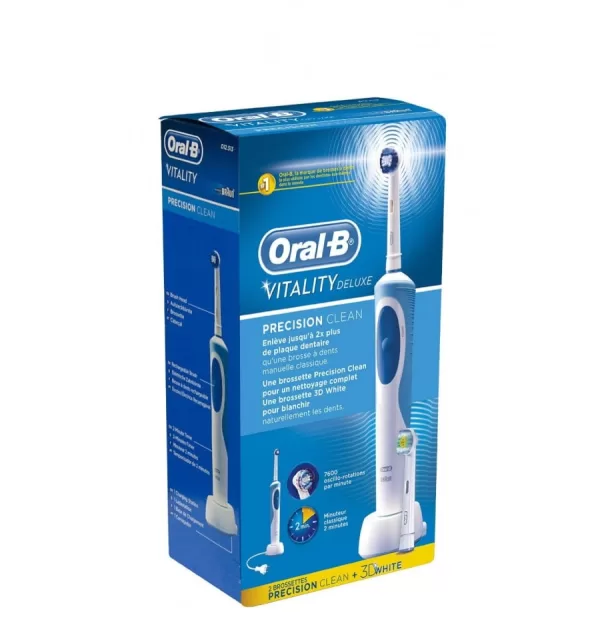 Braun Oral-B - Cepillo de dientes recargable Vitality Precision Clean Deluxe - con temporizador integrado