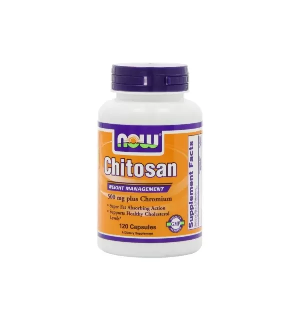 Chitosan 500 mg Plus Chromium - 120 Caps Quemagrasas