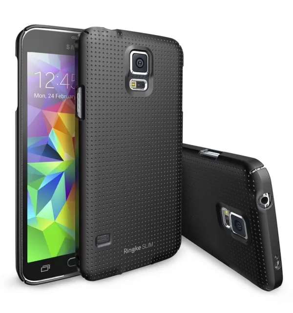 Funda Galaxy S5 Ringke SLIM-FUSION Bumper- Case Double Layer Heavy Duty Protection -FLEX-DELIGHT Cubierta-DISCOVER Flip Cover