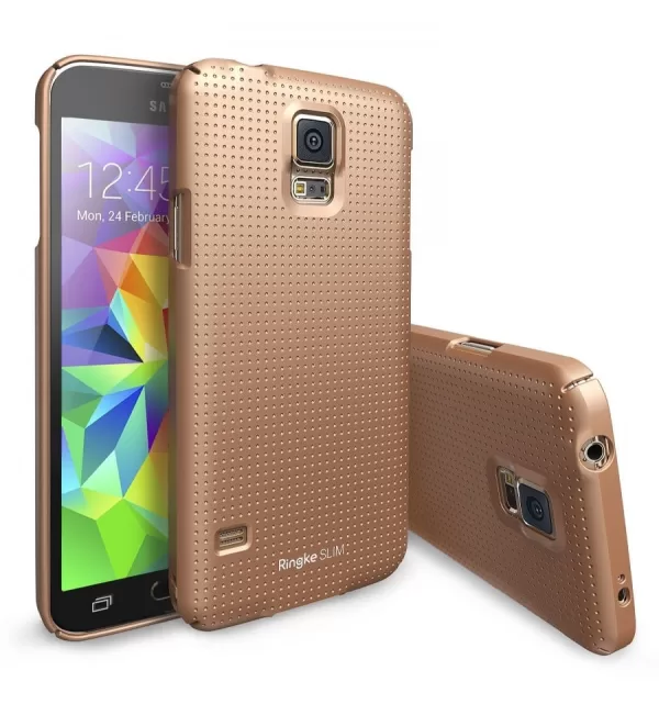 Funda Galaxy S5 Ringke SLIM-FUSION Bumper- Case Double Layer Heavy Duty Protection -FLEX-DELIGHT Cubierta-DISCOVER Flip Cover