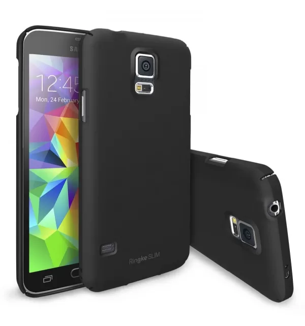 Funda Galaxy S5 Ringke SLIM-FUSION Bumper- Case Double Layer Heavy Duty Protection -FLEX-DELIGHT Cubierta-DISCOVER Flip Cover