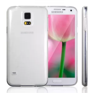 JETech® Slim Fit Galaxy S5 Funda Carcasa con Anti-Arañazos para Samsung Galaxy S V Case Cover (Suave Clara)