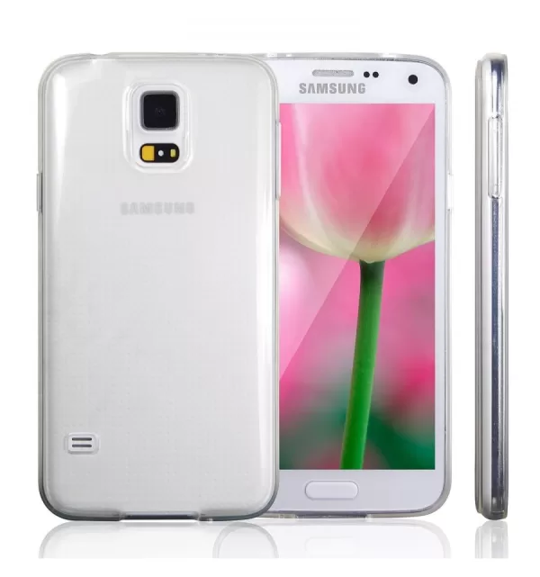 JETech® Slim Fit Galaxy S5 Funda Carcasa con Anti-Arañazos para Samsung Galaxy S V Case Cover (Suave Clara)