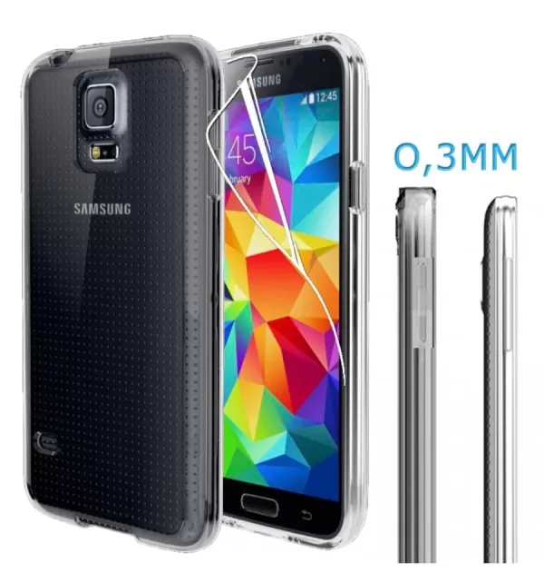 FUNDA TPU GEL ULTRAFINA TRANSPARENTE 100% PARA GALAXY S5 SV G900