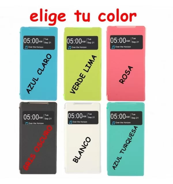 Funda tipo libro nueva flip cover view para Sony Experia Z2