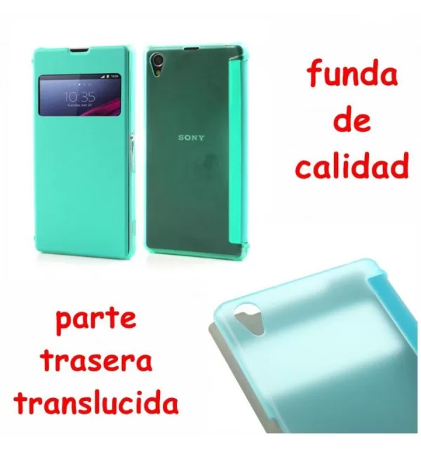 Funda tipo libro nueva flip cover view para Sony Experia Z2